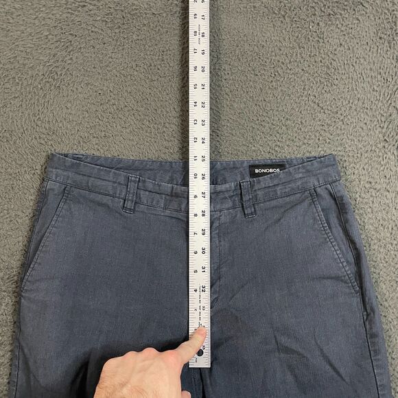 Bonobos Pants Mens 30x30 Blue Slim Fit Chinos Stretch Preppy Casual - Picture 11 of 15